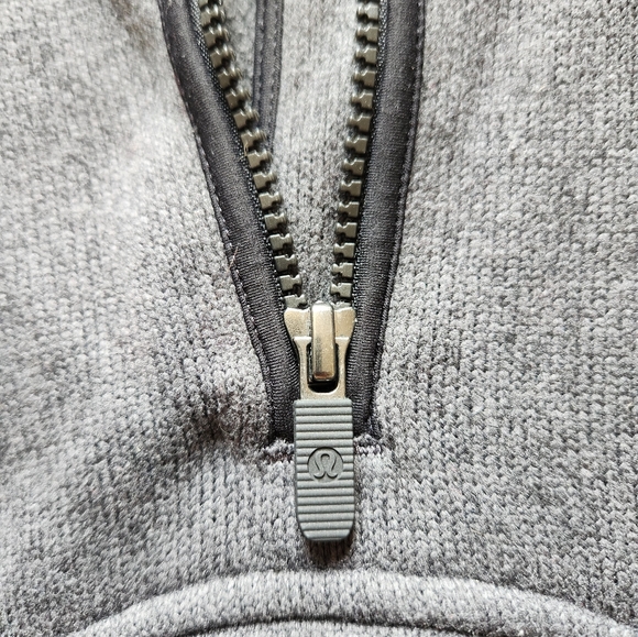 Lululemon Fleece & Thank You Pullover in Heathered Black Sz. 4 Rip Tag Attached - Picture 4 of 5